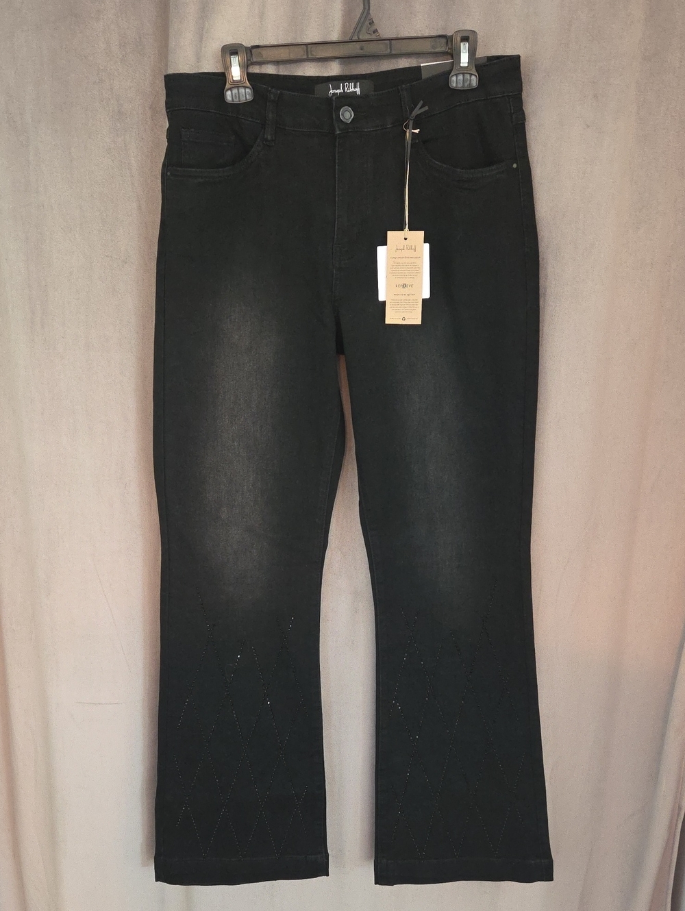 Joseph Ribkoff NWT Size 14 Classic FlareJeans with Subtle Hem Embellishment